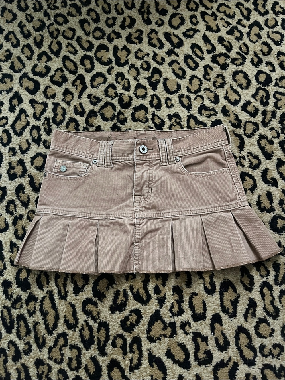 Abercrombie Pleated Corduroy Skirt